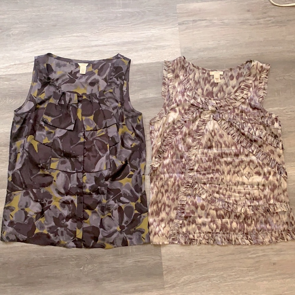 J.Crew silk sleeveless top size 0 XS